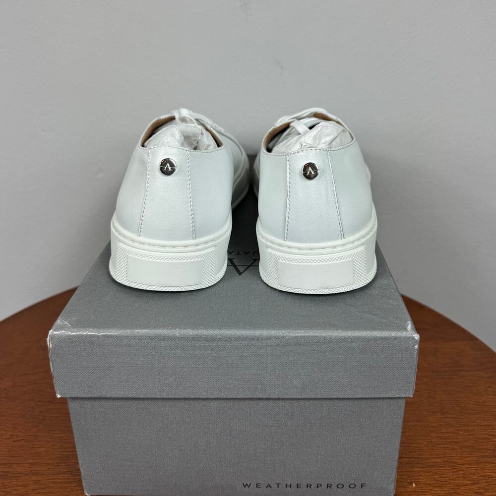 New Aquatalia Ollie Nappa Leather Lace-Up Sneaker in White Women's Size 6 - Picture 8 of 9